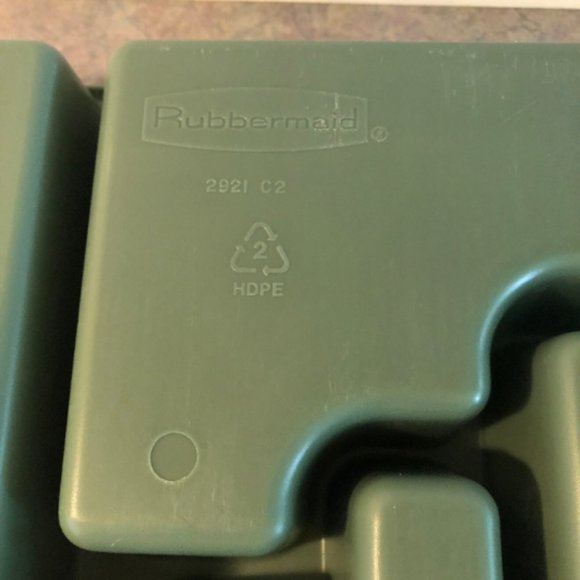90's Rubbermaid Avocado Green Cutlery Tray - Plastic Utensils Tray - Kitchen - Picture 3 of 8